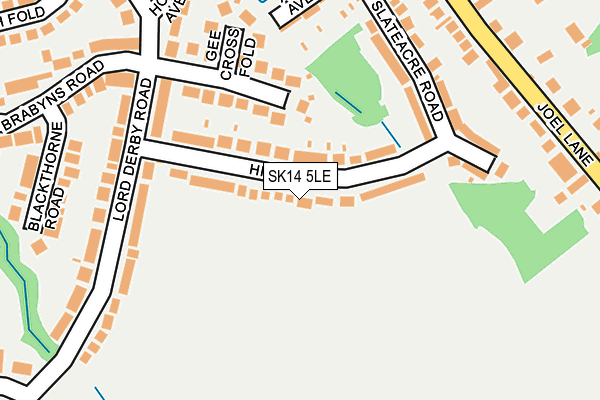 SK14 5LE map - OS OpenMap – Local (Ordnance Survey)