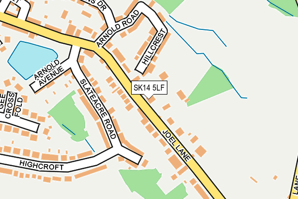 SK14 5LF map - OS OpenMap – Local (Ordnance Survey)