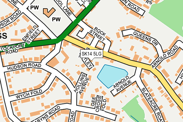 SK14 5LG map - OS OpenMap – Local (Ordnance Survey)