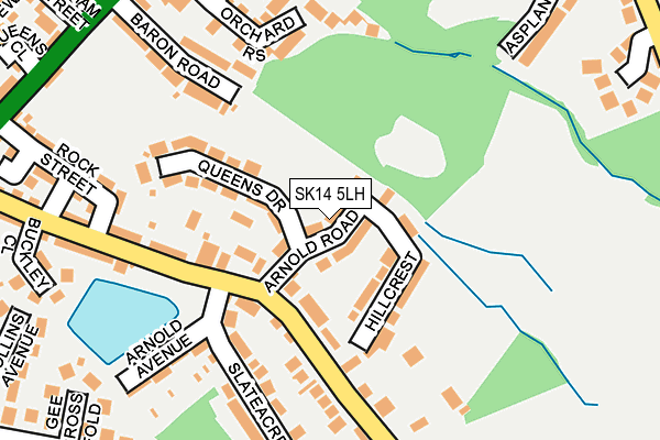 SK14 5LH map - OS OpenMap – Local (Ordnance Survey)