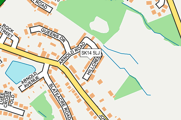 SK14 5LJ map - OS OpenMap – Local (Ordnance Survey)