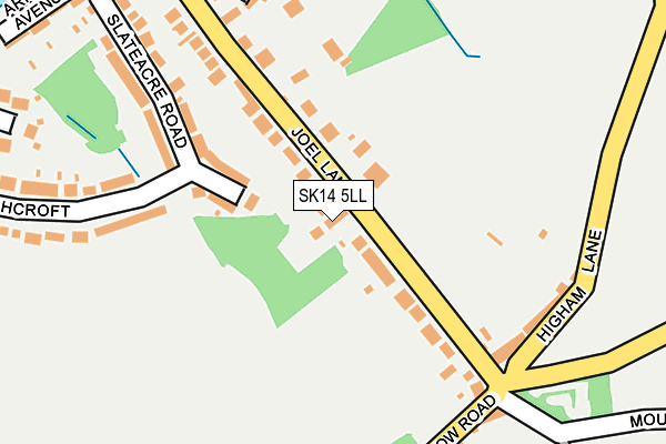 SK14 5LL map - OS OpenMap – Local (Ordnance Survey)
