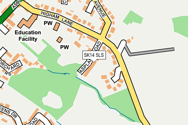 SK14 5LS map - OS OpenMap – Local (Ordnance Survey)