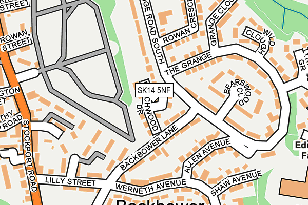 SK14 5NF map - OS OpenMap – Local (Ordnance Survey)