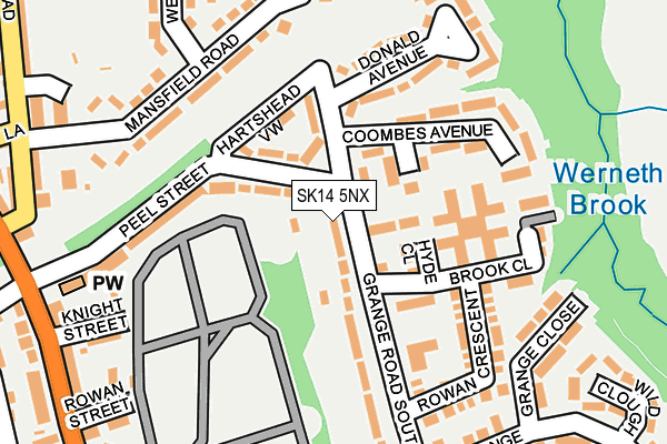 SK14 5NX map - OS OpenMap – Local (Ordnance Survey)