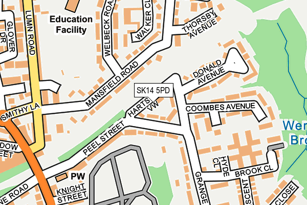 SK14 5PD map - OS OpenMap – Local (Ordnance Survey)