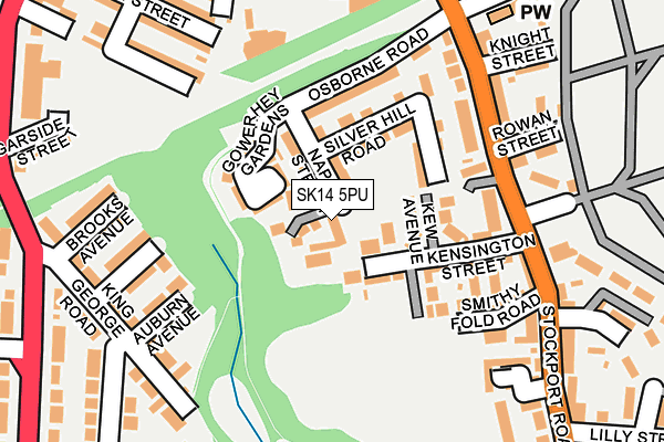 SK14 5PU map - OS OpenMap – Local (Ordnance Survey)
