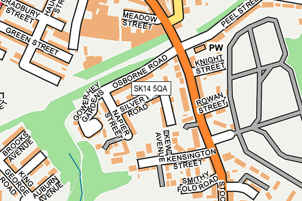 SK14 5QA map - OS OpenMap – Local (Ordnance Survey)