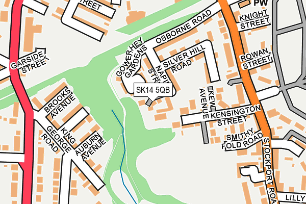 SK14 5QB map - OS OpenMap – Local (Ordnance Survey)