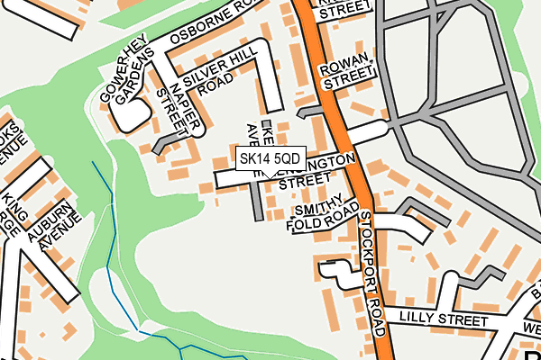 SK14 5QD map - OS OpenMap – Local (Ordnance Survey)