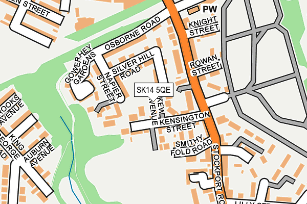 SK14 5QE map - OS OpenMap – Local (Ordnance Survey)