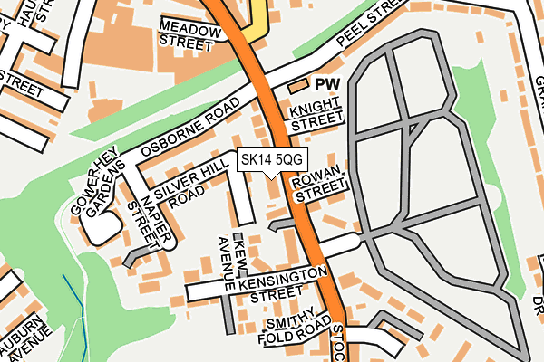 SK14 5QG map - OS OpenMap – Local (Ordnance Survey)