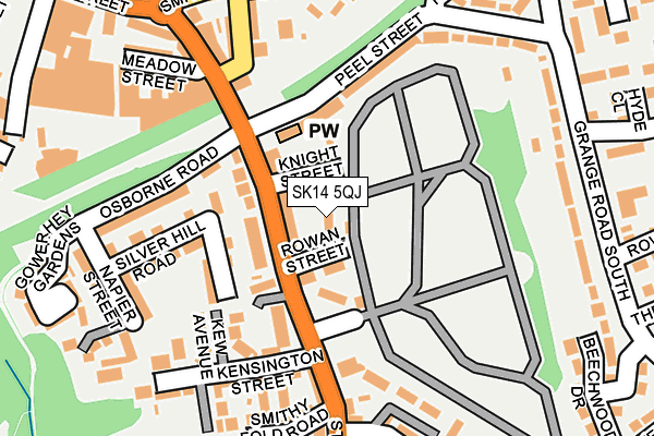 SK14 5QJ map - OS OpenMap – Local (Ordnance Survey)