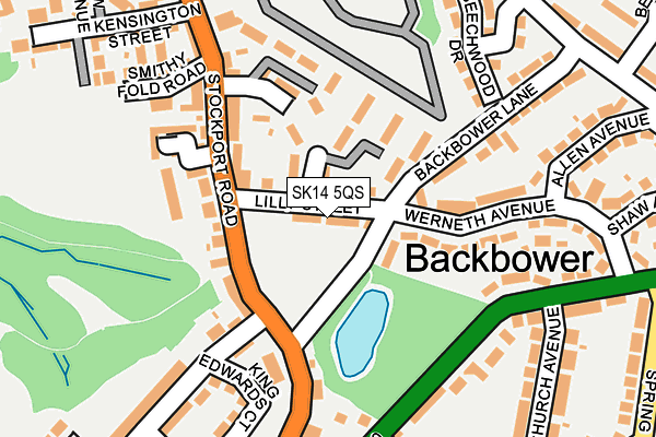 SK14 5QS map - OS OpenMap – Local (Ordnance Survey)