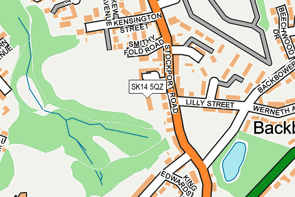 SK14 5QZ map - OS OpenMap – Local (Ordnance Survey)