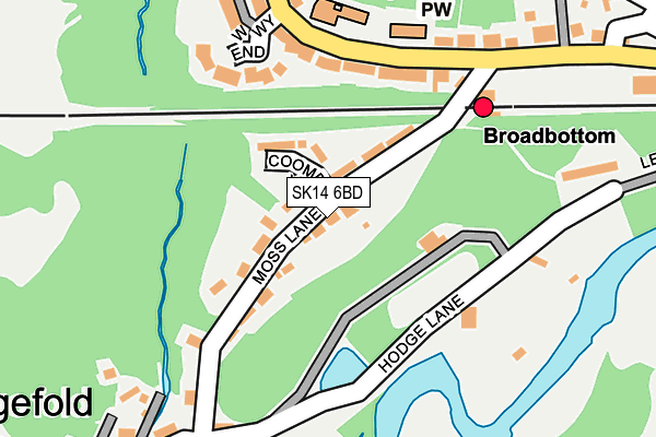 SK14 6BD map - OS OpenMap – Local (Ordnance Survey)