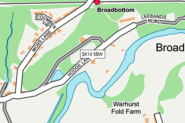 SK14 6BW map - OS OpenMap – Local (Ordnance Survey)