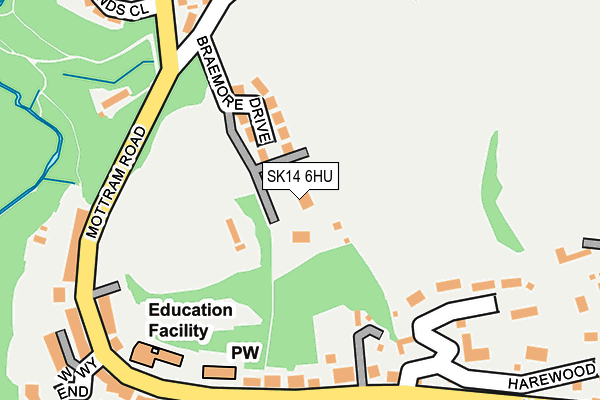 SK14 6HU map - OS OpenMap – Local (Ordnance Survey)