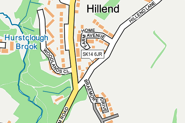 SK14 6JR map - OS OpenMap – Local (Ordnance Survey)