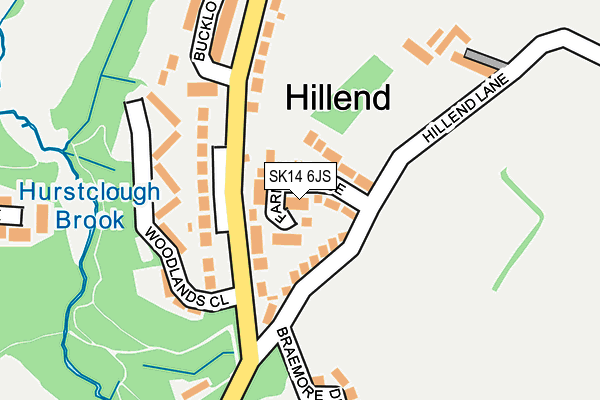 SK14 6JS map - OS OpenMap – Local (Ordnance Survey)