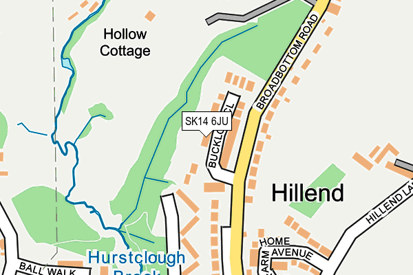 SK14 6JU map - OS OpenMap – Local (Ordnance Survey)