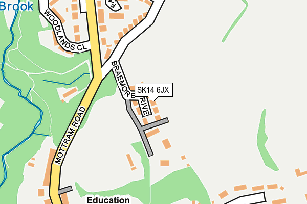 SK14 6JX map - OS OpenMap – Local (Ordnance Survey)