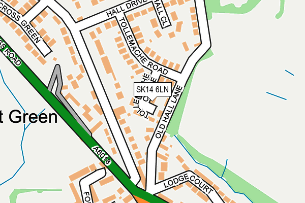 SK14 6LN map - OS OpenMap – Local (Ordnance Survey)