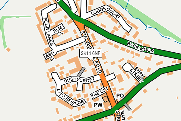 SK14 6NF map - OS OpenMap – Local (Ordnance Survey)