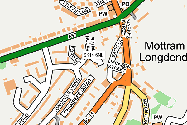 SK14 6NL map - OS OpenMap – Local (Ordnance Survey)
