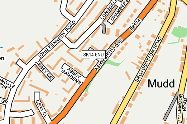 SK14 6NU map - OS OpenMap – Local (Ordnance Survey)