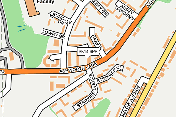 SK14 6PB map - OS OpenMap – Local (Ordnance Survey)