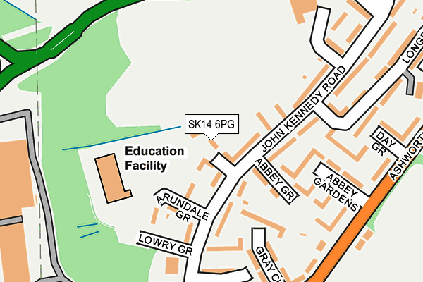 SK14 6PG map - OS OpenMap – Local (Ordnance Survey)