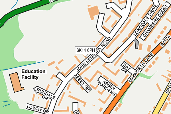 SK14 6PH map - OS OpenMap – Local (Ordnance Survey)