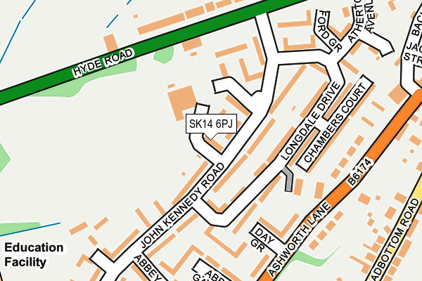 SK14 6PJ map - OS OpenMap – Local (Ordnance Survey)