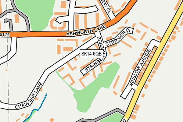 SK14 6QB map - OS OpenMap – Local (Ordnance Survey)