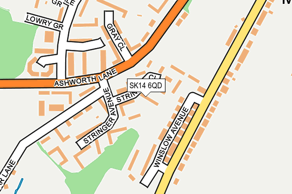 SK14 6QD map - OS OpenMap – Local (Ordnance Survey)