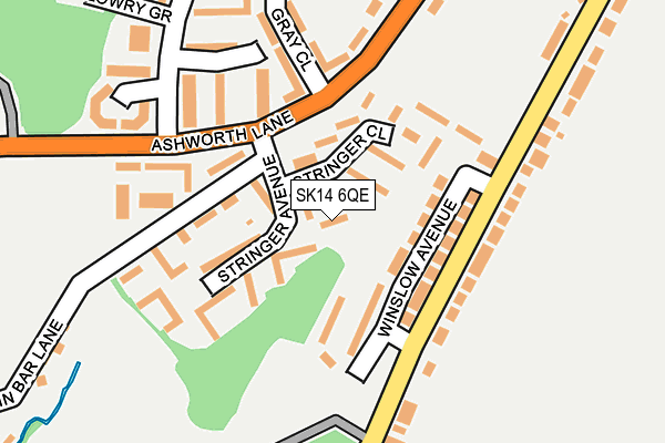 SK14 6QE map - OS OpenMap – Local (Ordnance Survey)