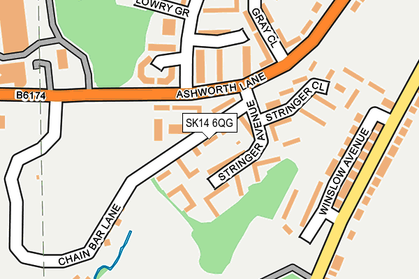 SK14 6QG map - OS OpenMap – Local (Ordnance Survey)
