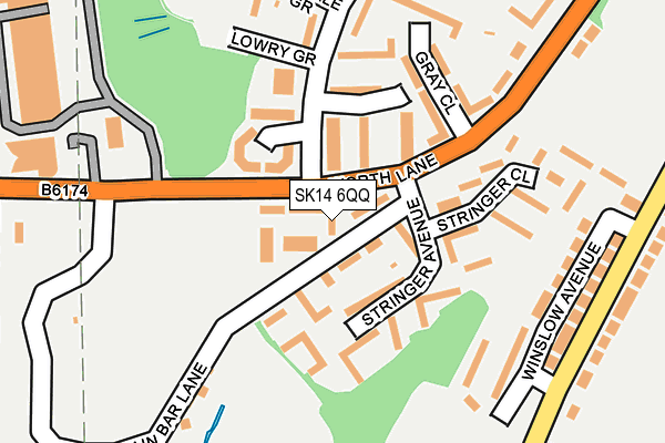 SK14 6QQ map - OS OpenMap – Local (Ordnance Survey)