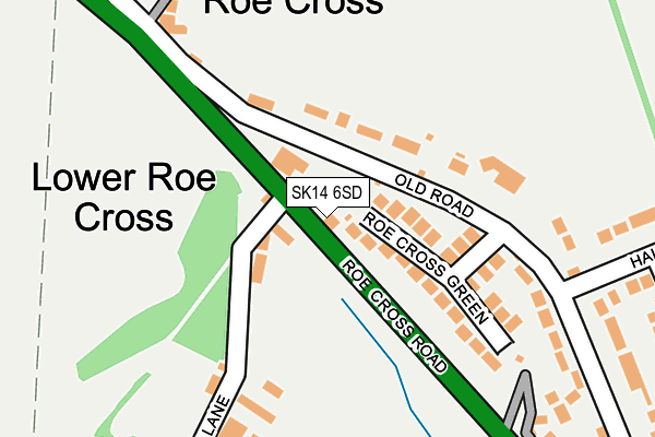 SK14 6SD map - OS OpenMap – Local (Ordnance Survey)