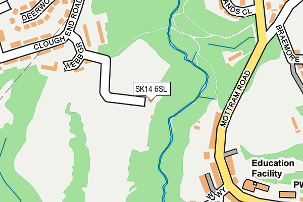 SK14 6SL map - OS OpenMap – Local (Ordnance Survey)