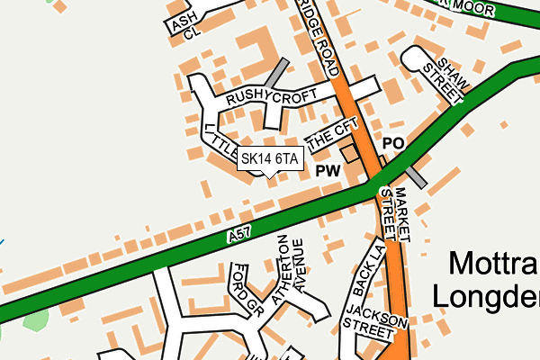 SK14 6TA map - OS OpenMap – Local (Ordnance Survey)