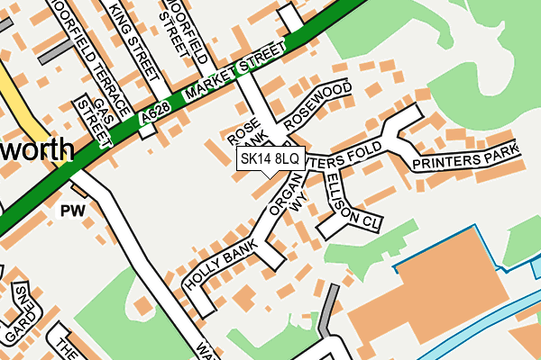 SK14 8LQ map - OS OpenMap – Local (Ordnance Survey)