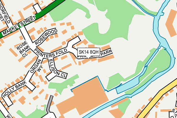 SK14 8QH map - OS OpenMap – Local (Ordnance Survey)