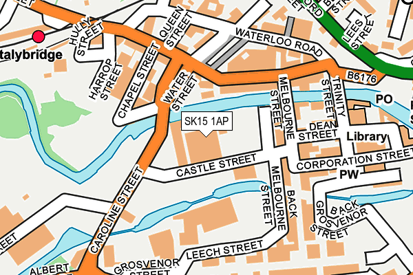 SK15 1AP map - OS OpenMap – Local (Ordnance Survey)