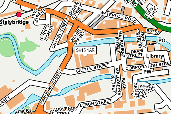 SK15 1AR map - OS OpenMap – Local (Ordnance Survey)