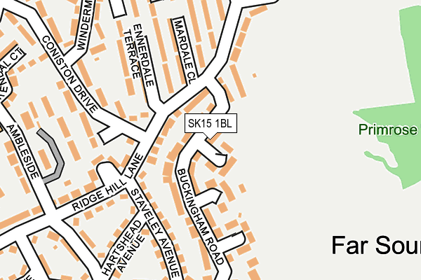 SK15 1BL map - OS OpenMap – Local (Ordnance Survey)