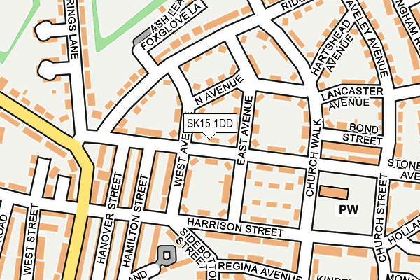 SK15 1DD map - OS OpenMap – Local (Ordnance Survey)