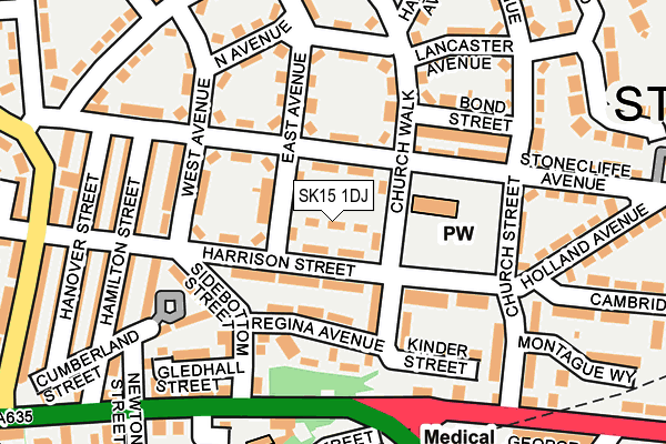 SK15 1DJ map - OS OpenMap – Local (Ordnance Survey)