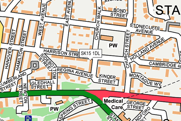 SK15 1DL map - OS OpenMap – Local (Ordnance Survey)